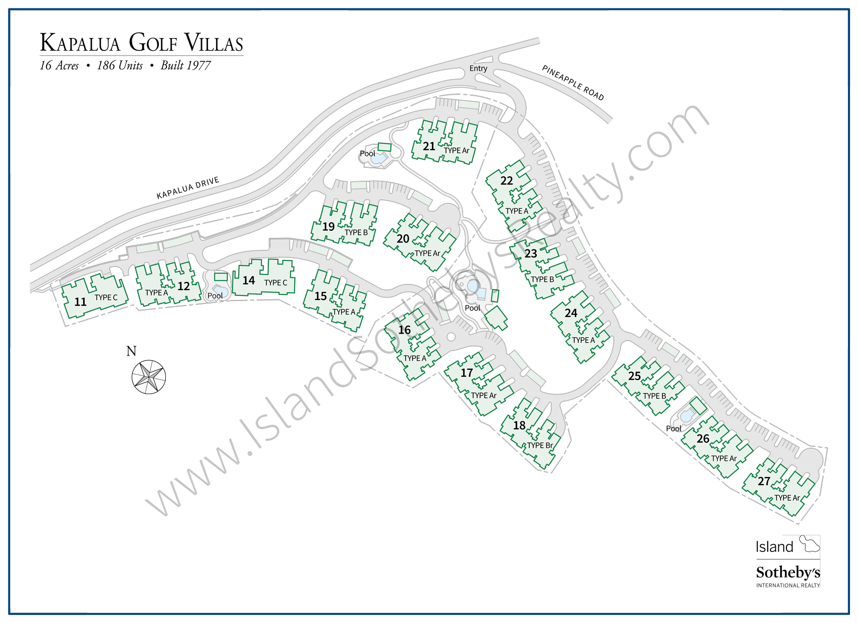 Map of Kapalua Bay Villas Maui